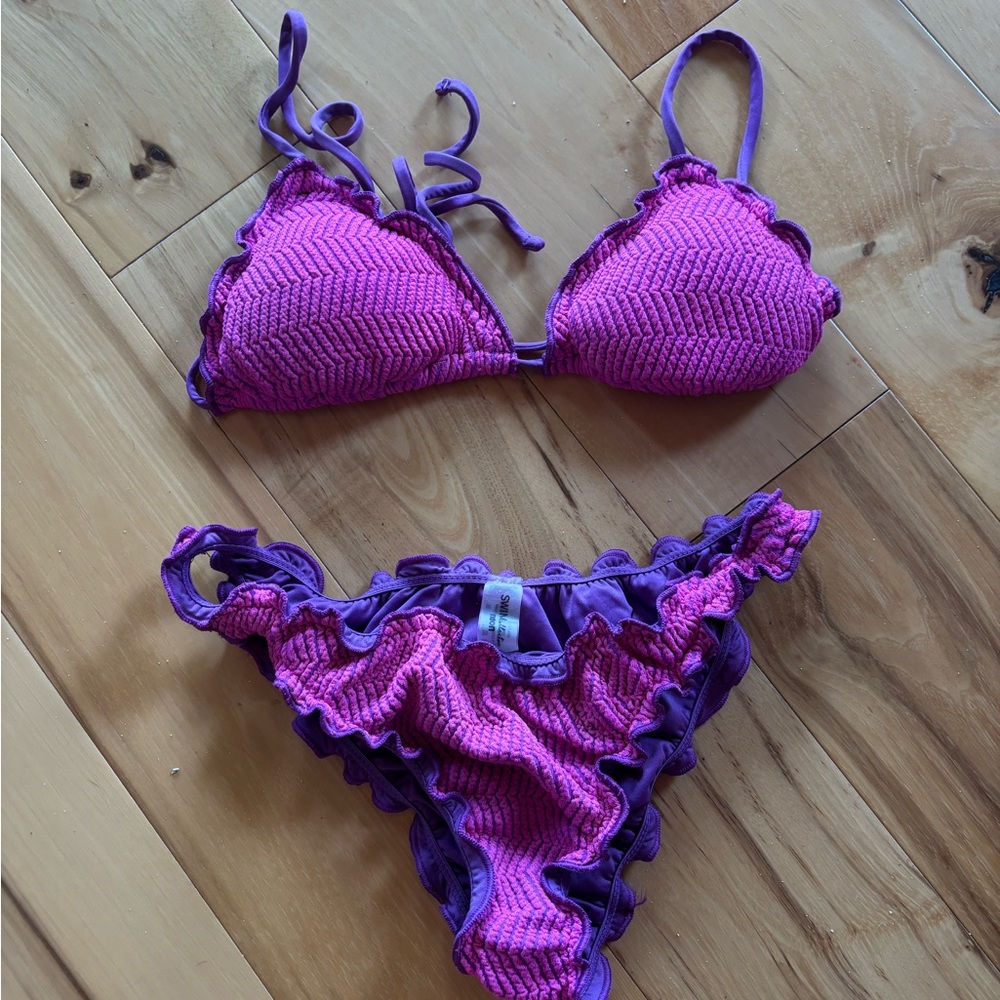 Noonday Collection Purple and Pink Bikini